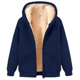 Women's Heavyweight Fleece-lined Thickened Hoodie In Color