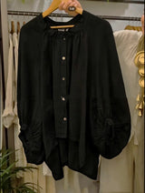 Women's Casual Loose Cotton-Linen Long-Sleeve Shirt