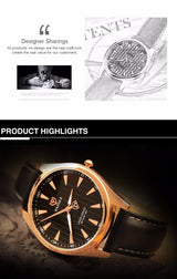 Men's luminous quartz waterproof watch