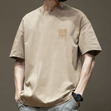 T-shirt décontracté haut de gamme pour homme, confortable et polyvalent