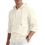Button-up Versatile Solid-color Cotton-linen Shirt Perfect For Both Vacation And Everyday Wear