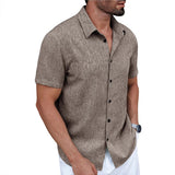 Men's Lapel Short-Sleeve Casual Shirt