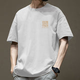 T-shirt décontracté haut de gamme pour homme, confortable et polyvalent