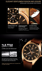 Men's luminous quartz waterproof watch