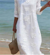 New Stylish Casual Striped V-Neck Elegant Dress