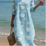 New Stylish Casual Striped V-Neck Elegant Dress