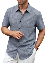 Men's Lapel Short-Sleeve Casual Shirt