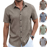 Men's Lapel Short-Sleeve Casual Shirt